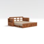 DK Furniture A Beautiful sheesham Wood Sofa Cuma Bed with Storage - Image 3