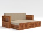 DK Furniture A Beautiful sheesham Wood Sofa Cuma Bed with Storage - Image 6