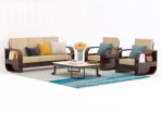 DK Furniture Solid Sheesham Wood 5 Seater Sofa Set with Coffee Table - Image 2