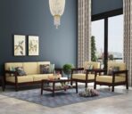 DK Furniture Solid Sheesham Wood Sofa Set 5 Seater (3+1+1)