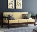 DK Furniture Solid Sheesham Wood Sofa Set 5 Seater (3+1+1) - Image 2