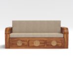 DK Furniture A Beautiful sheesham Wood Sofa Cuma Bed with Storage - Image 3