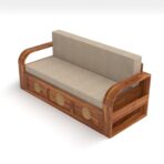 DK Furniture A Beautiful sheesham Wood Sofa Cuma Bed with Storage - Image 4