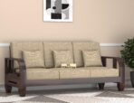 DK Furniture Solid Sheesham Wood 3 Seater Sofa Set for Living Room