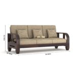 DK Furniture Solid Sheesham Wood 3 Seater Sofa Set for Living Room - Image 3