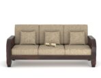 DK Furniture Solid Sheesham Wood 3 Seater Sofa Set for Living Room - Image 4