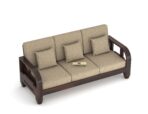DK Furniture Solid Sheesham Wood 3 Seater Sofa Set for Living Room - Image 5