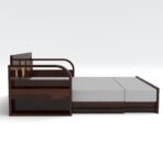 DK Furniture A Beautiful sheesham Wood Sofa Cuma Bed with Storage - Image 3