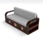 DK Furniture A Beautiful sheesham Wood Sofa Cuma Bed with Storage - Image 4