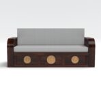 DK Furniture A Beautiful sheesham Wood Sofa Cuma Bed with Storage - Image 5