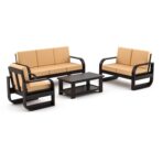 DK Furniture Solid Sheesham Wood 6 Seater Sofa Set for Living Room - Image 2
