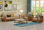 DK Furniture Solid Sheesham Wood 5 Seater Sofa Set With Coffee Table