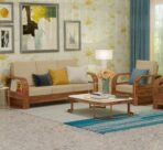 DK Furniture Solid Sheesham Wood 4 Seater Sofa Set For Living Room