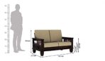 DK Furniture Wooden 2 Seater Sofa Set for Living Room - Image 3
