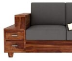 DK Furniture Wooden 2 Seater Sofa for Living Room, Sofa with Attached - Image 5