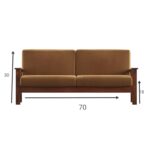 DK Furniture Solid Sheesham Wooden 3 Seater Sofa Set for Living Room - Image 2