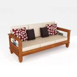 DK Furniture Solid Sheesham Wood Standard Sofa Set 3 Seater - Image 2