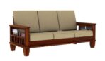 DK Furniture Solid Sheesham Wood Sofa Set 3 Seater with Cushions - Image 3