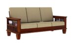 DK Furniture Solid Sheesham Wood Sofa Set 3 Seater with Cushions - Image 5