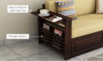 DK Furniture A Beautiful sheesham Wood Sofa Cuma Bed with Storage - Image 3