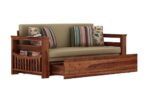 DK Furniture A Beautiful sheesham Wood Sofa Cuma Bed with Storage - Image 4