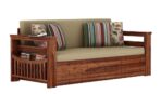DK Furniture A Beautiful sheesham Wood Sofa Cuma Bed with Storage - Image 7