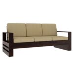 DK Furniture Solid Sheesham Wood Sofa Set 3 Seater with Cushions - Image 2