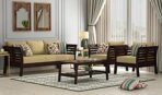 DK Furniture - 3 Year Warranty - Solid Sheesham Wood Wooden Sofa Set