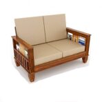 DK Furniture Solid Sheesham Wood 2 Seater Sofa for Living Room, 2 - Image 2