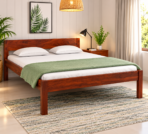 DK Furniture Double Cot - 1 Year Warranty - Wooden King Size Bed